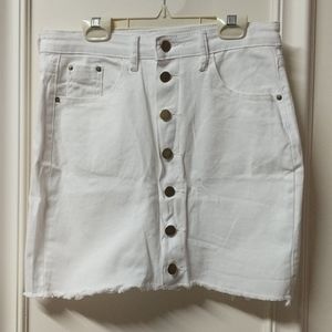 White jean mini skirt M Ladies / Juniors